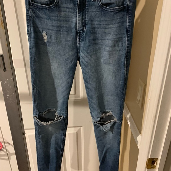 Hollister Denim - Hollister Womens Skinny Jeans Blue Pockets High Rise